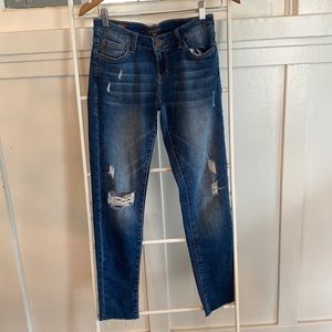 Dear John dark wash ripped jeans